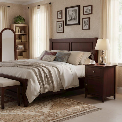 FurniFact Farmhouse Nightstand with Storage 🛏️